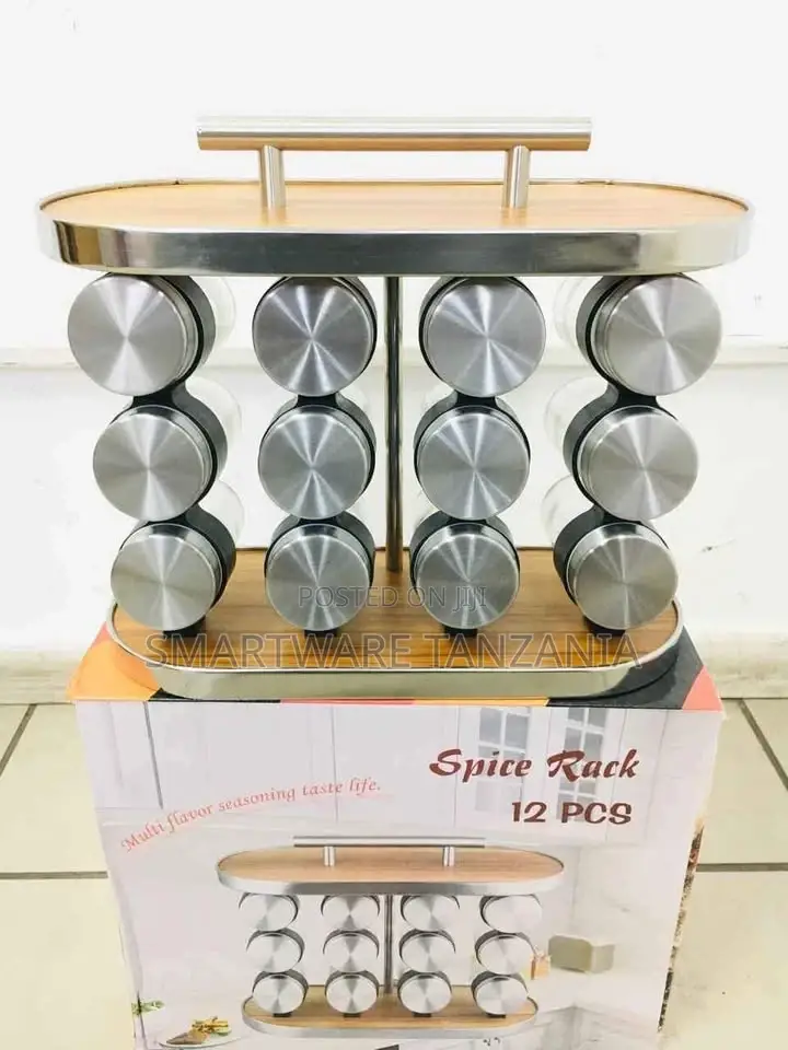 Universal Kitchen Organiser, Spice Rack With 12 Spice Jars