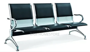 Waiting Chair With Sponge Covered By Fabric Leather
