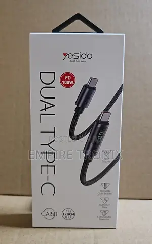 Ca158 1.2m 100w Type-C to Type-C Fast Charging Data Cable
