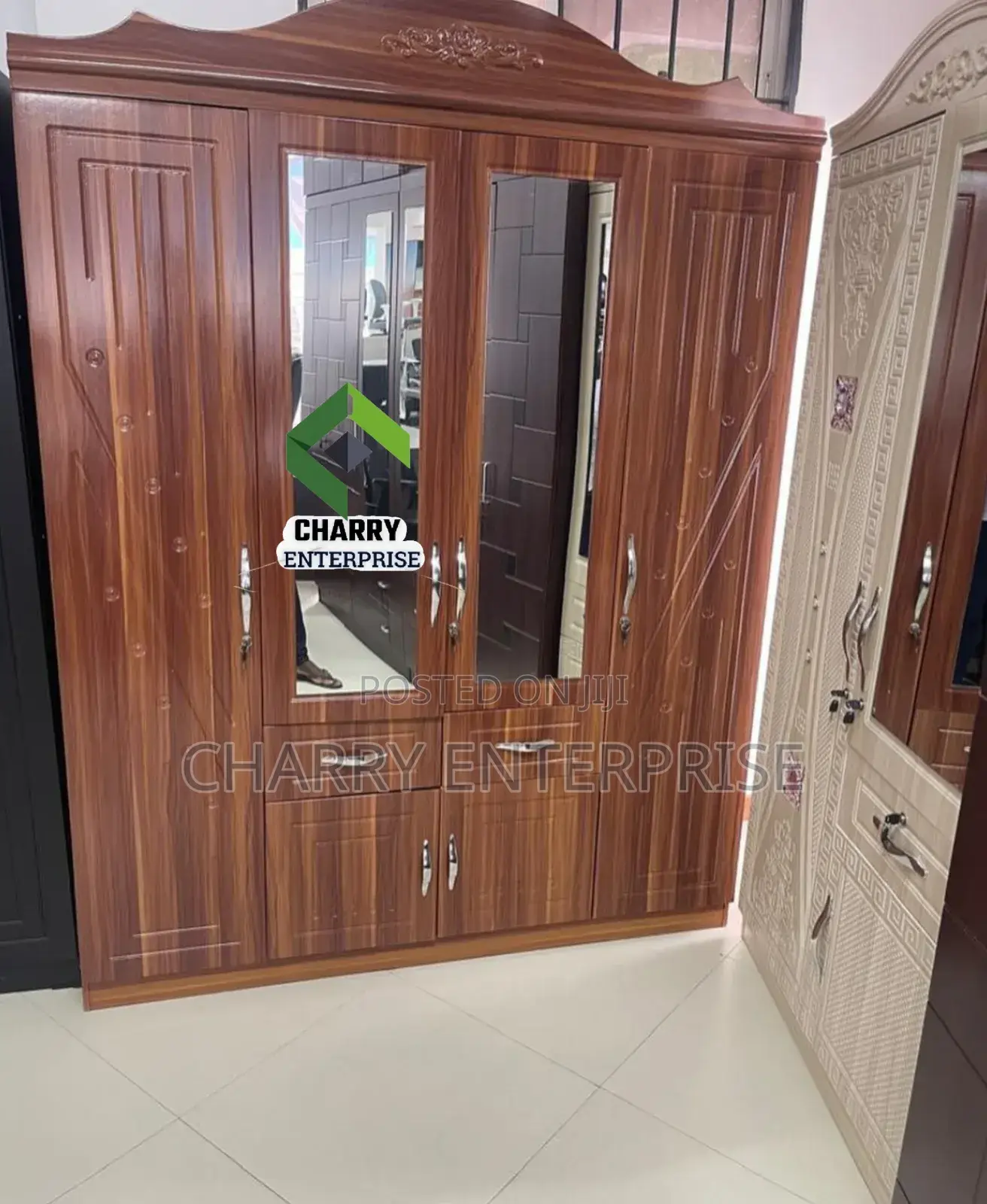 Wardrobe 4doors Kabati La Nguo Lenye Milango Minne
