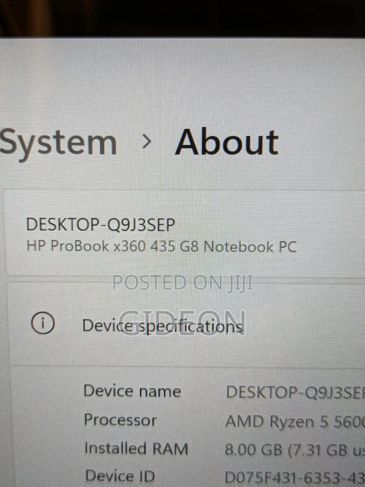 Laptop HP 430 G5 8GB AMD Ryzen 5 SSD 256GB