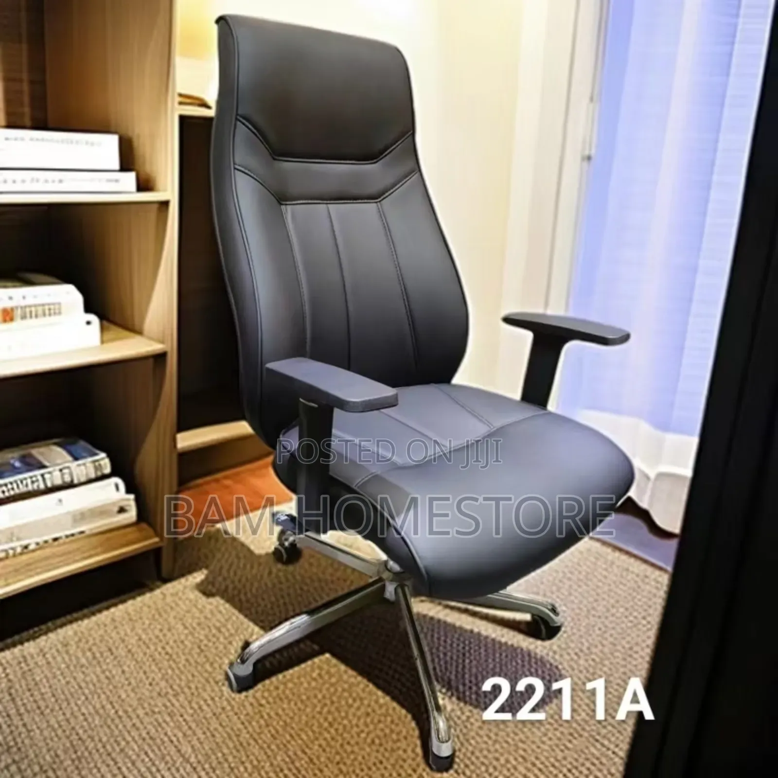 Durable Leather Swivel Office Chair