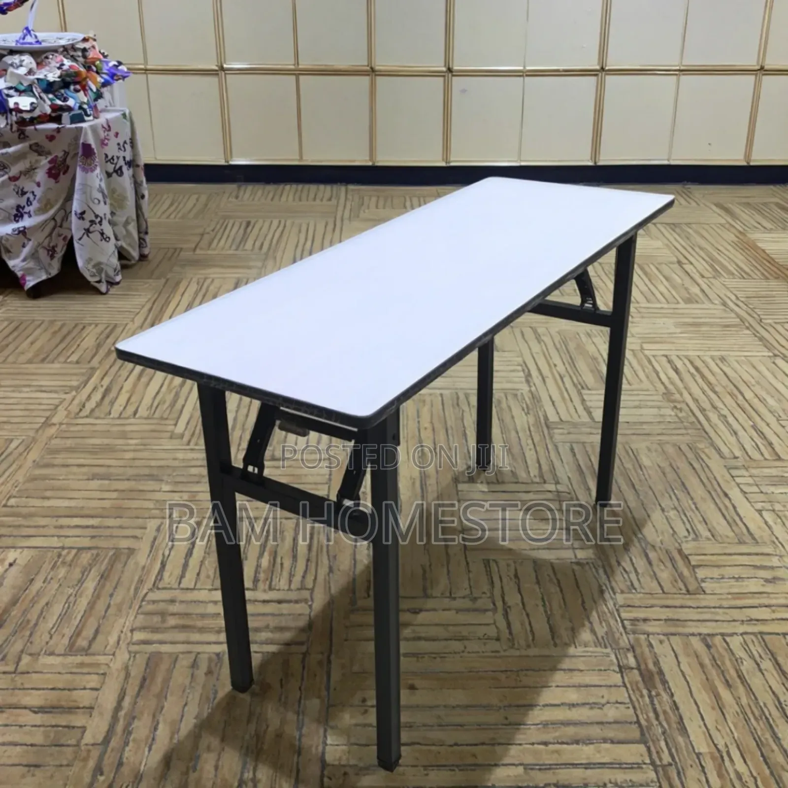 Foldable Metal Legs Table (120*60cm)