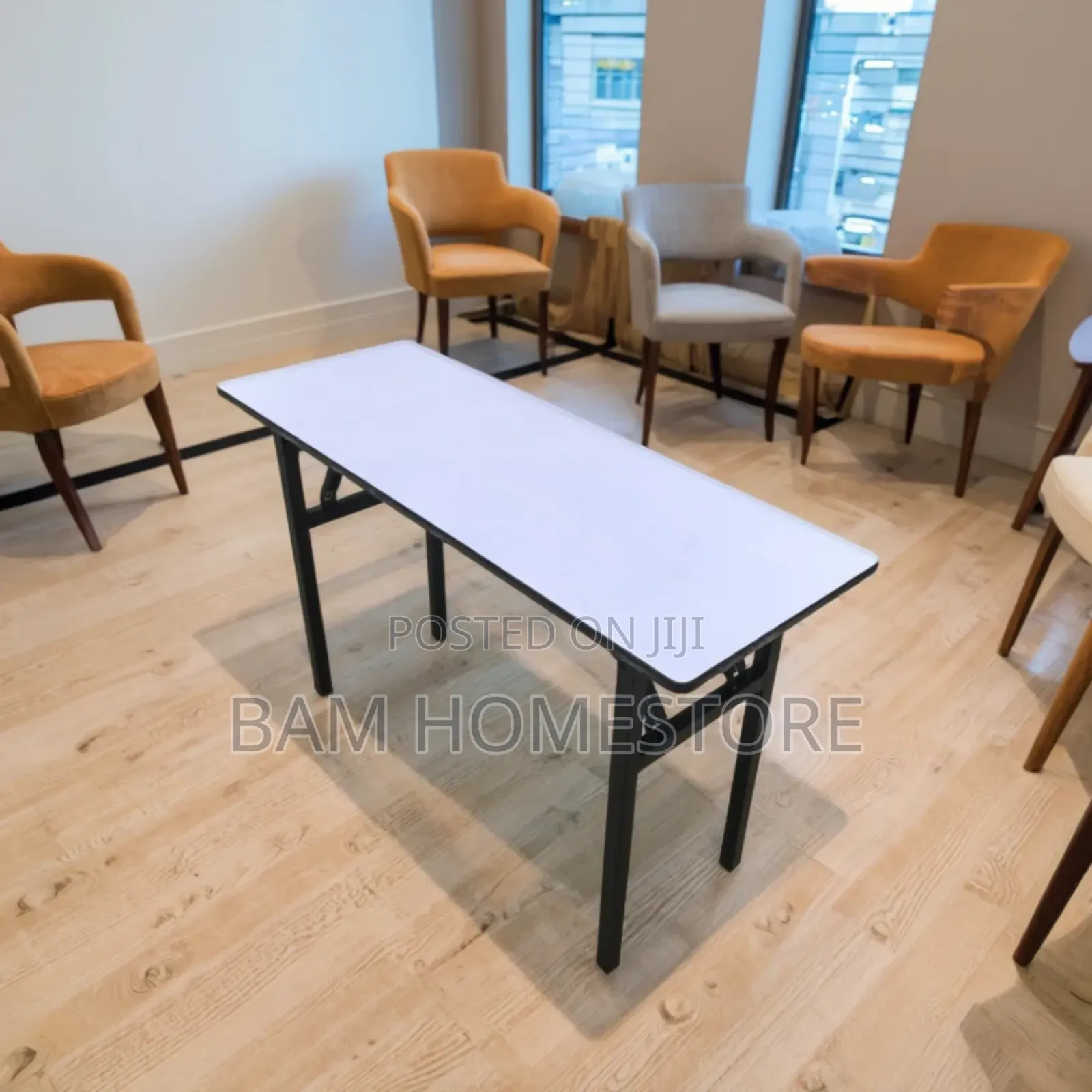Foldable Metal Legs Table (120*60cm)