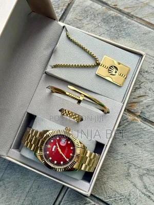 Men Full Set / Watch + Blacelets + Ring + Chain