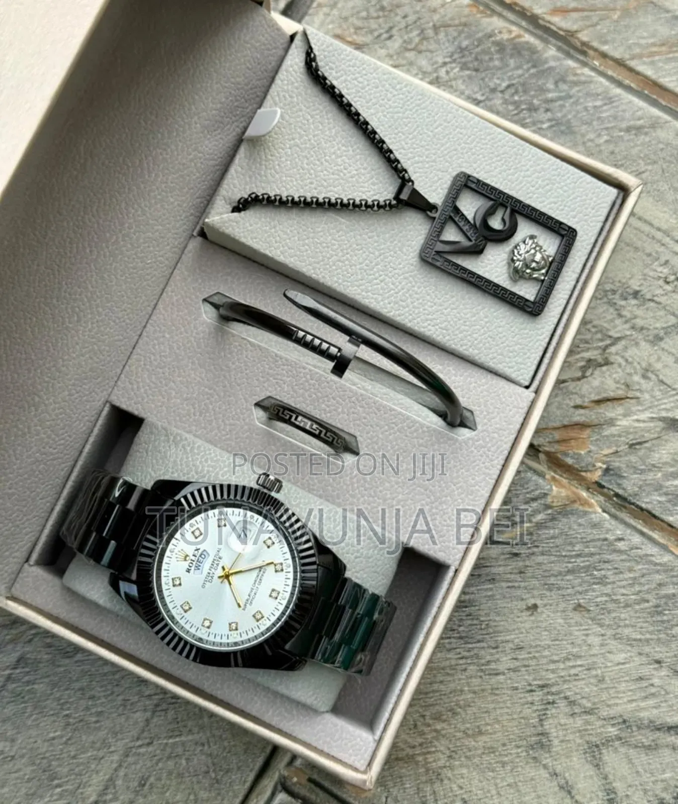 Men Full Set / Watch + Blacelets + Ring + Chain