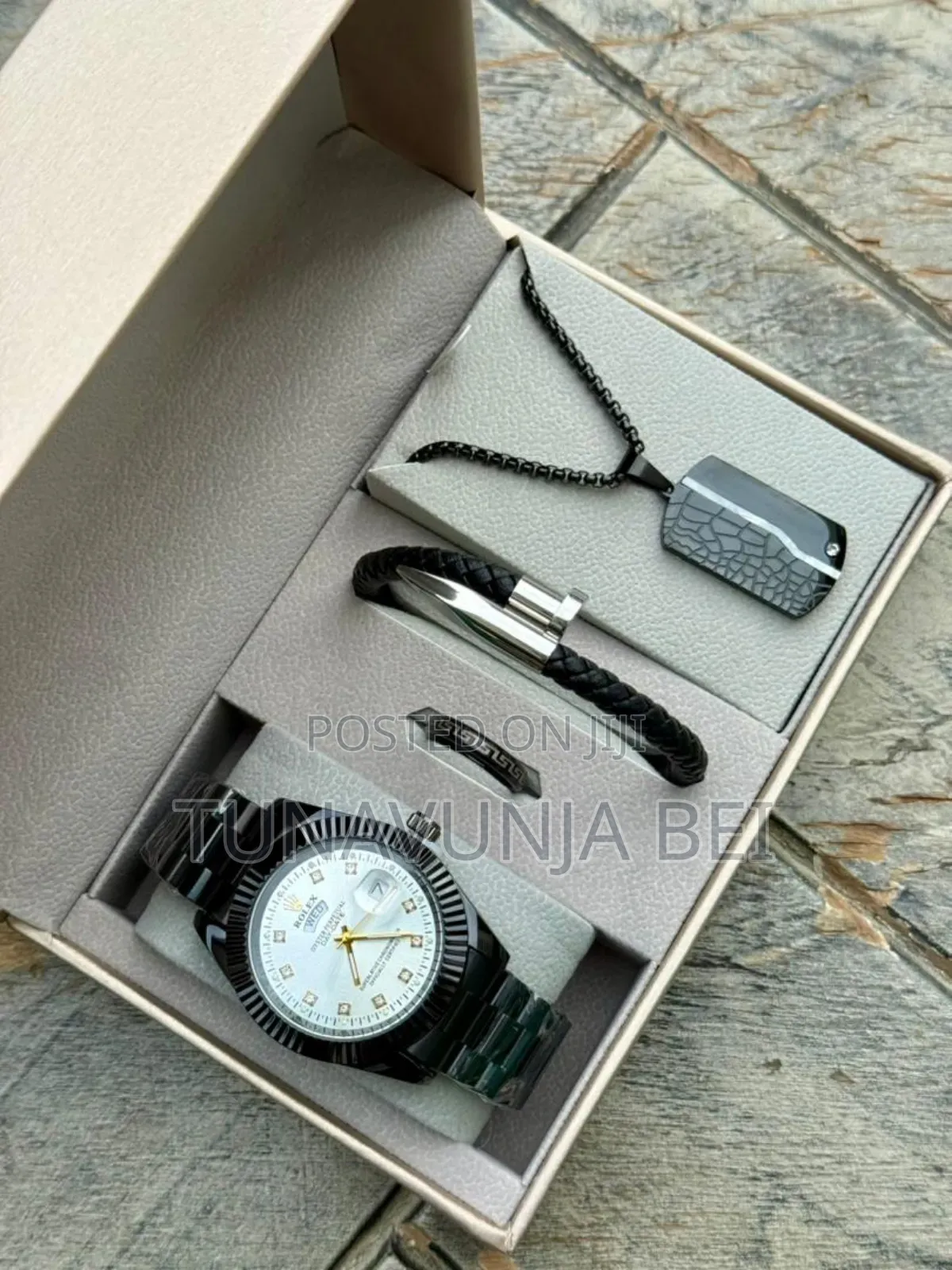 Men Full Set / Watch + Blacelets + Ring + Chain