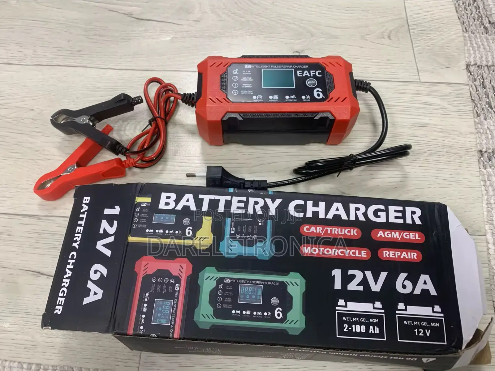 Car Battery Charger 12v Battery Charging Device LCD Display