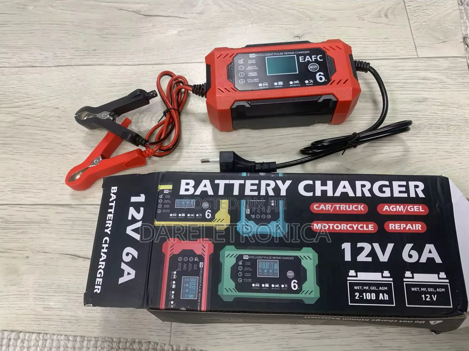 Car Battery Charger 12v Battery Charging Device LCD Display