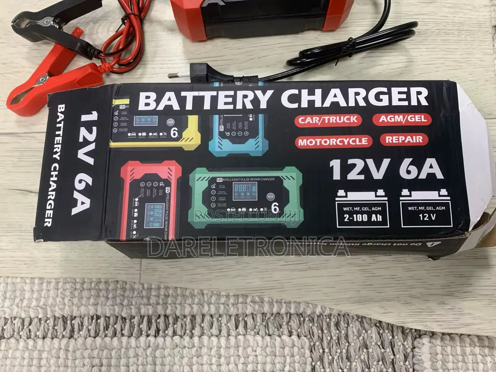Car Battery Charger 12v Battery Charging Device LCD Display