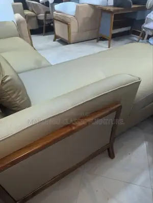 L Shaped Sofa La Half Leather Seats 5