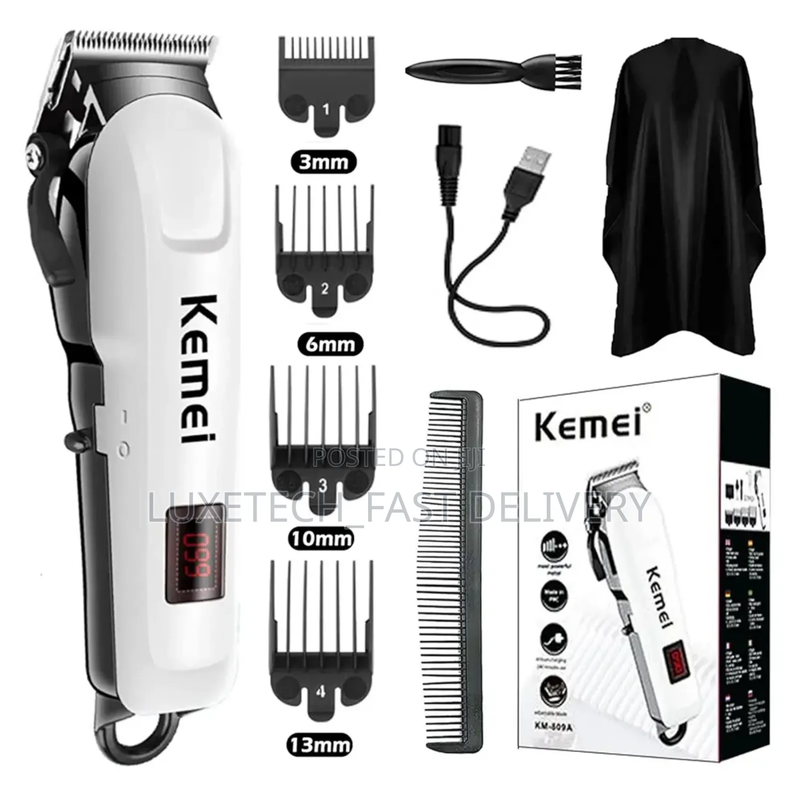 Kemei Professional Rechargeable Hair Trimmer and Clipper