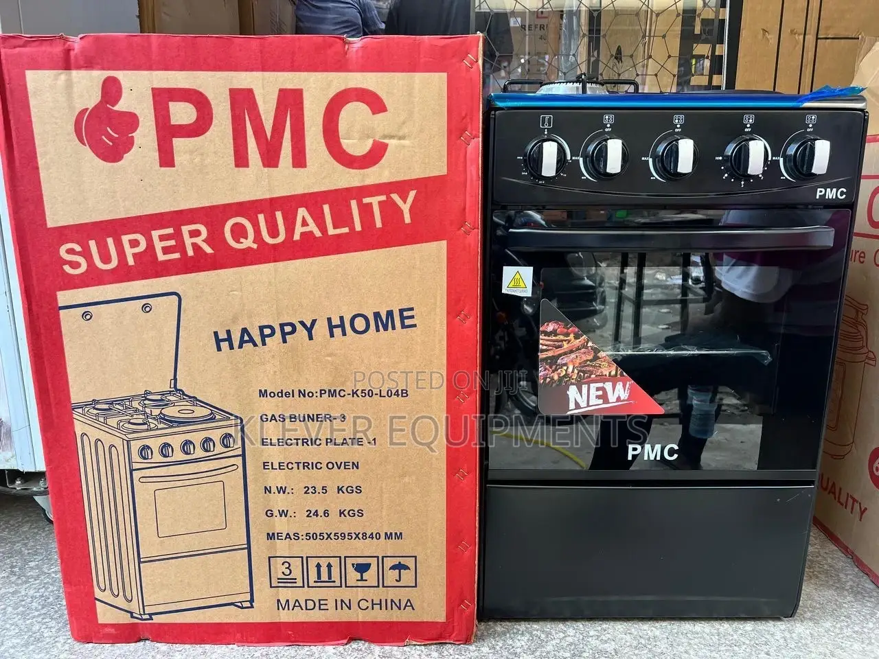 PMC Freestanding Cooker (3gas, 1 Electric + Electric Oven)