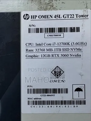 Hp Omen 45l Gt22 Tower Desktop