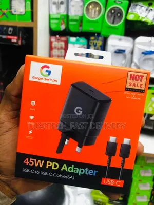 Google Pixel 45w With Usb-C to Usb-C Cable Fast Charger