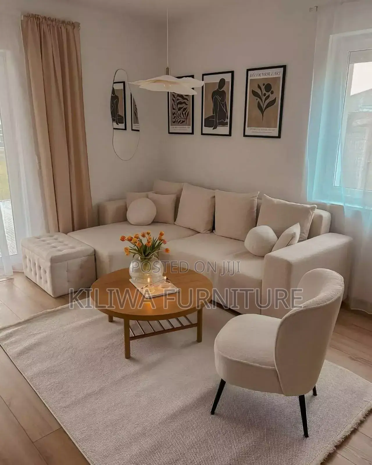 Classic Sofa L Shape With Armchair