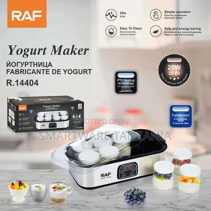 Yogurt Maker Yogurt Machine Digital Display 8 Yogurts Glass