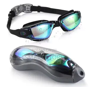 Swimming Goggles With Earplugs Anti-Fog Electroplated Lens