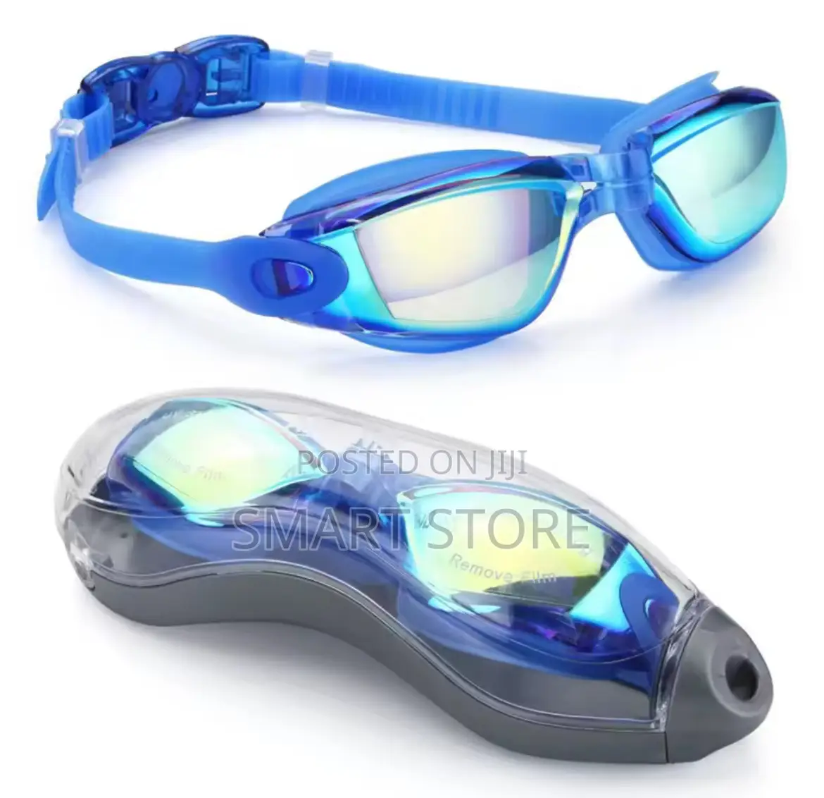 Swimming Goggles With Earplugs Anti-Fog Electroplated Lens