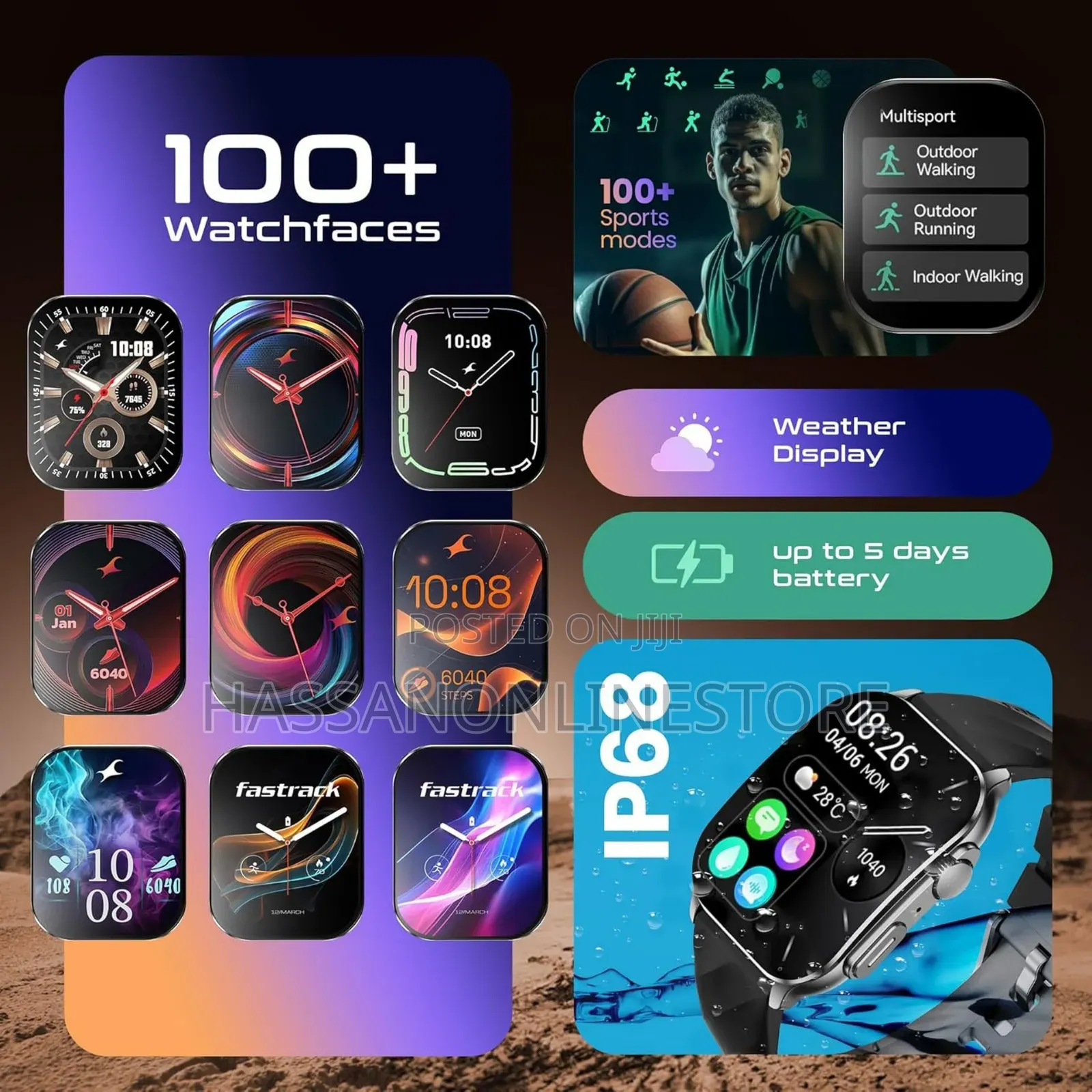 Fastrack Horizon S1 Silicone Strap Smartwatch
