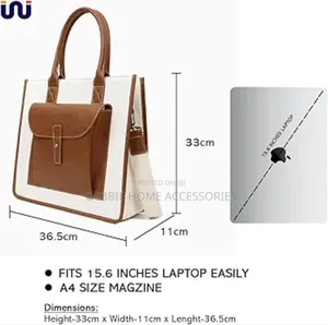 Detachable Shoulder Strap Brown +Cream Bag