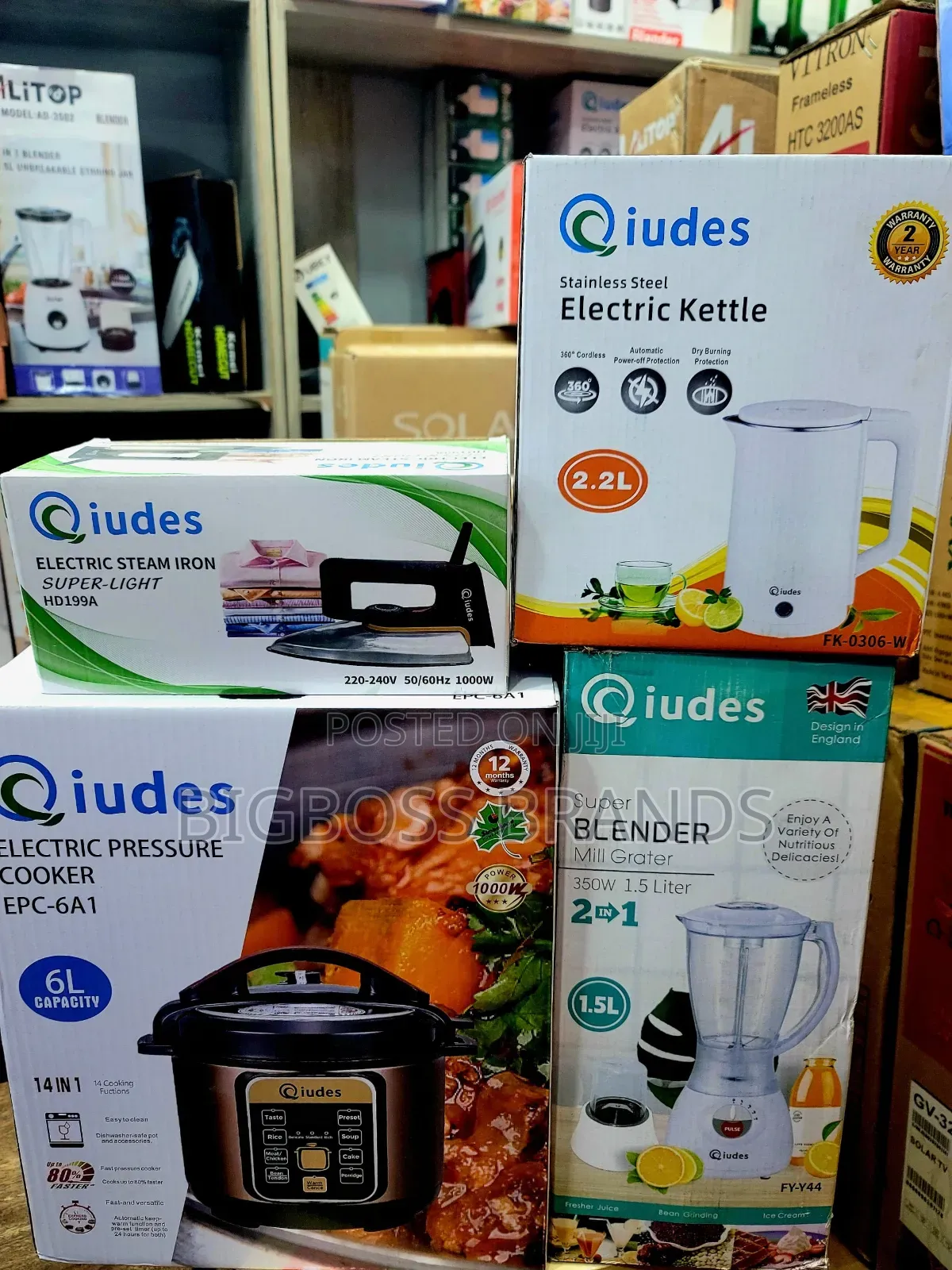 Quides Best Combo [Pressure Cooker, Iron,Kettle,Blender]