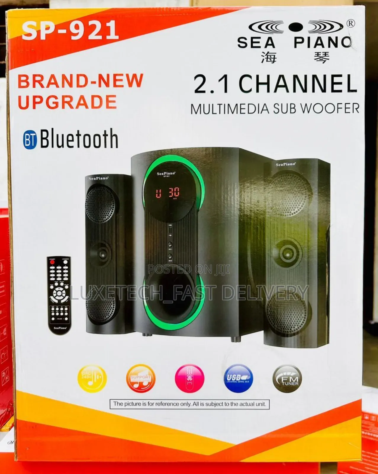 Sea Piano Sp-921 Subwoofer With Bluetooth, Fm Radio,Usb Port