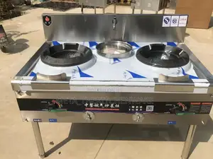 Commercial High Pressure Gas Stove 2 Burner Wok Range