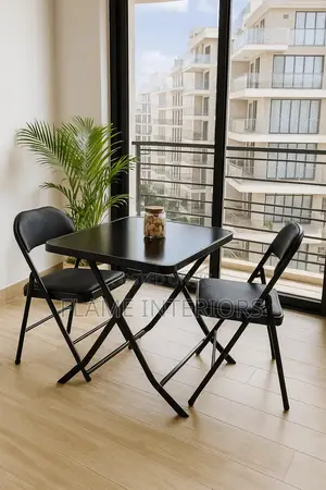 Foldable Table X Two Chairs