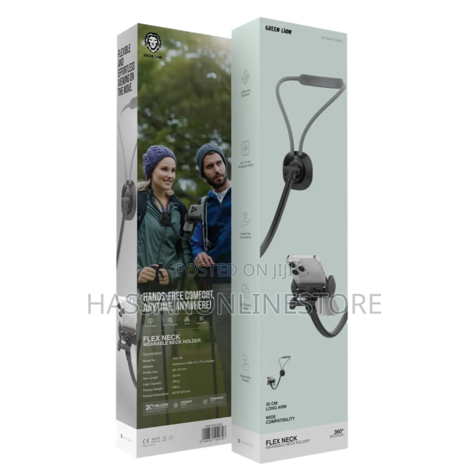 Green Lion Flex Neck Wearable Neck Holder - Black