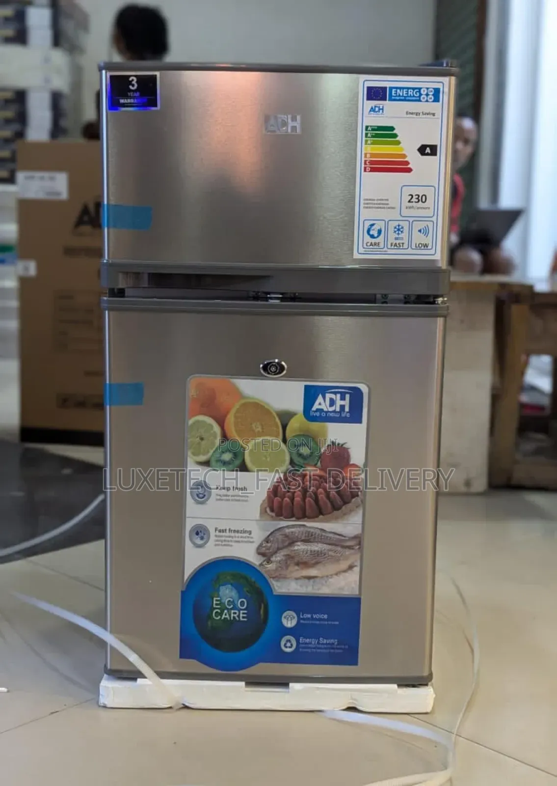 Adh Double-Door Fridge 100 Litres