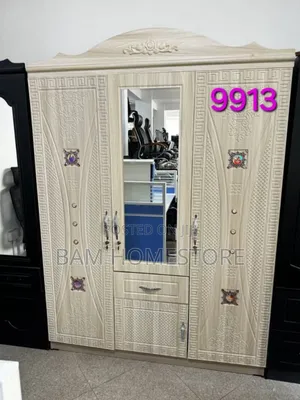 Kabati Ya Nguo Ya Mbao Imported 3 Doors