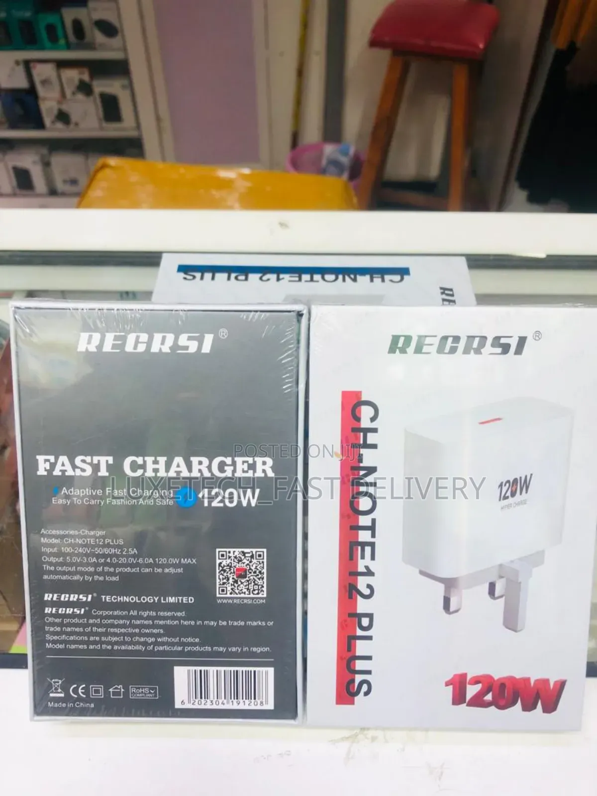 Recrsi 120w Fast Charger With Usb-a to Type-C Cable