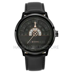 Titan Grandmaster Black Dial Quartz Analog Watch for Men