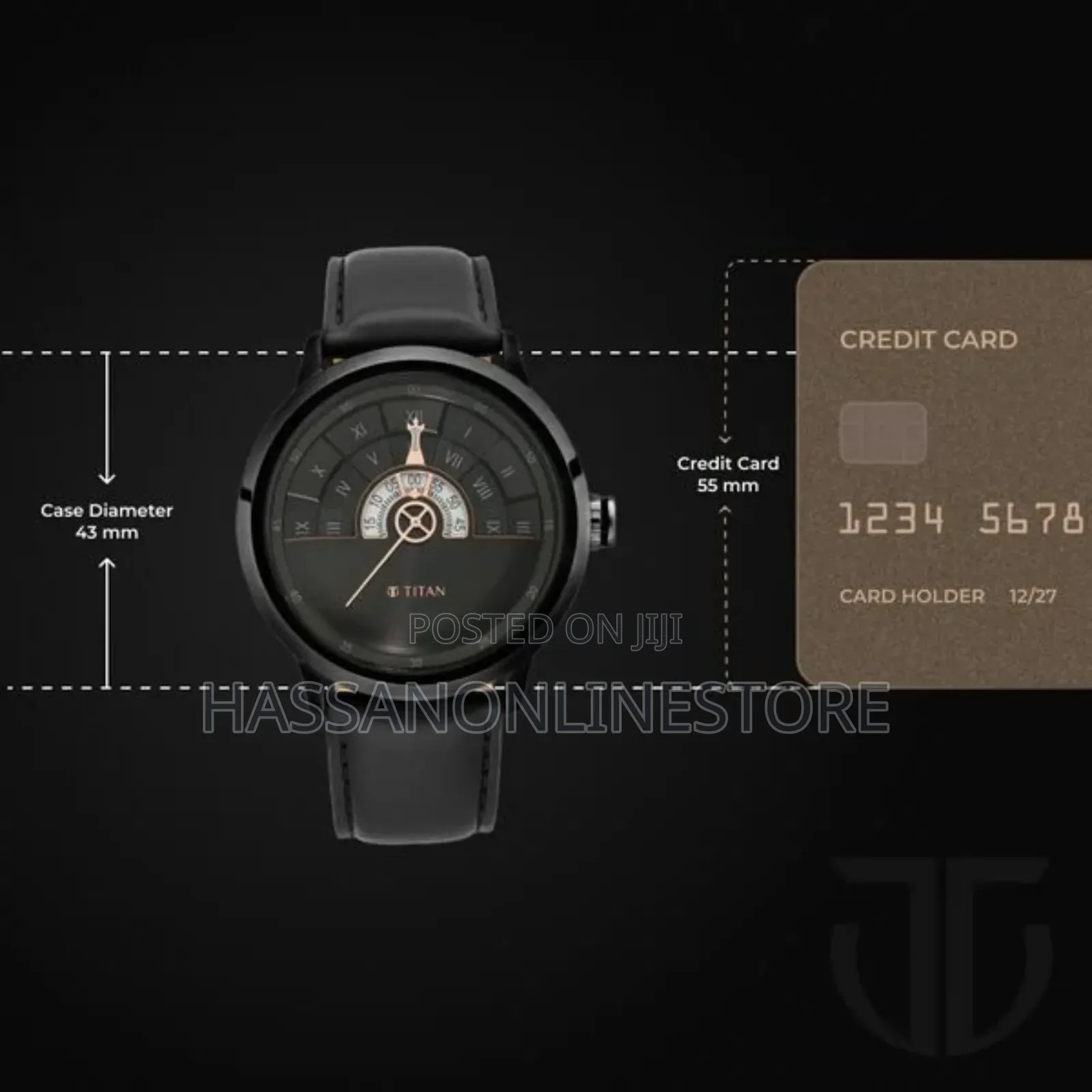 Titan Grandmaster Black Dial Quartz Analog Watch for Men