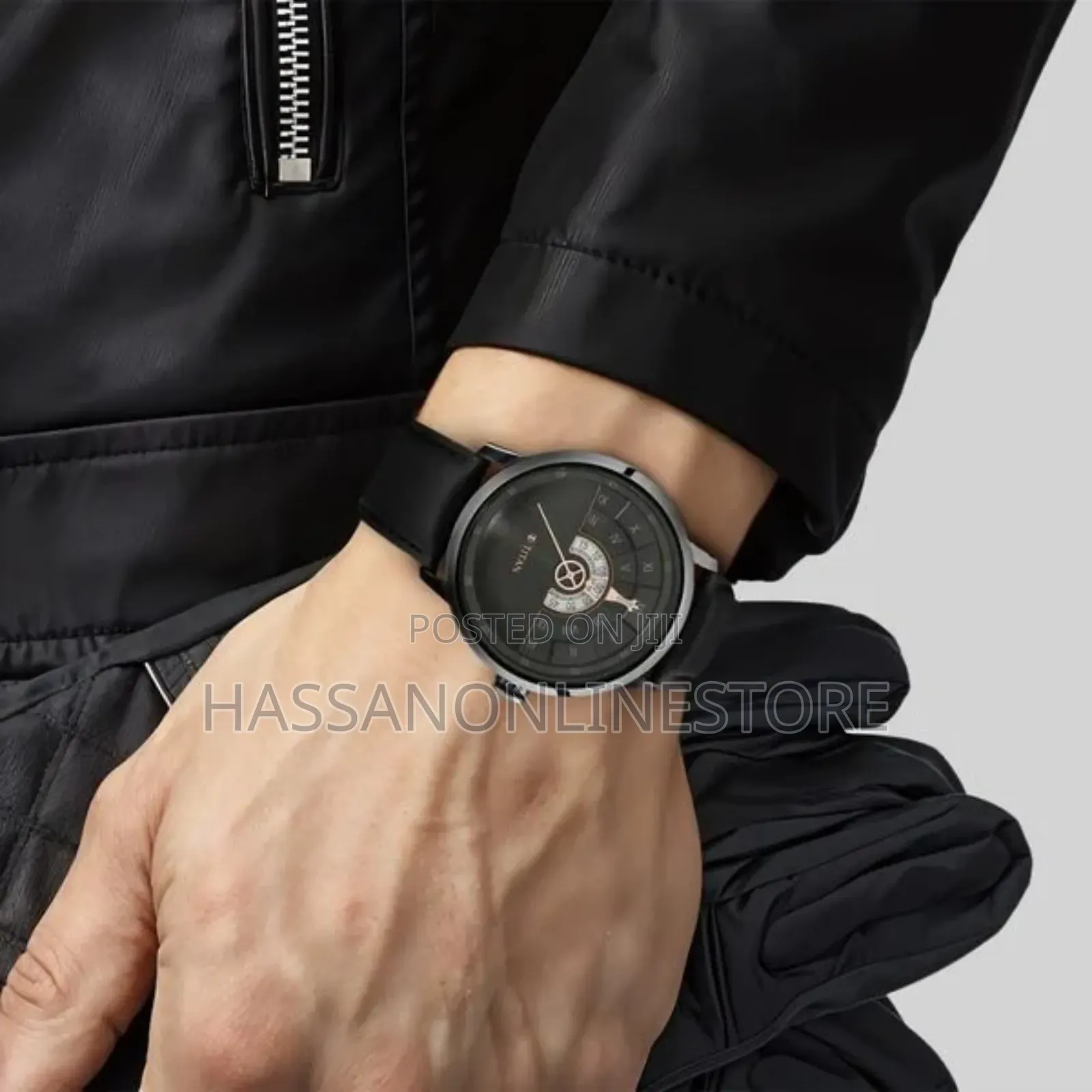 Titan Grandmaster Black Dial Quartz Analog Watch for Men