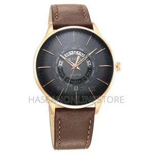 Titan Black Dial World Time With Date Watch for Men