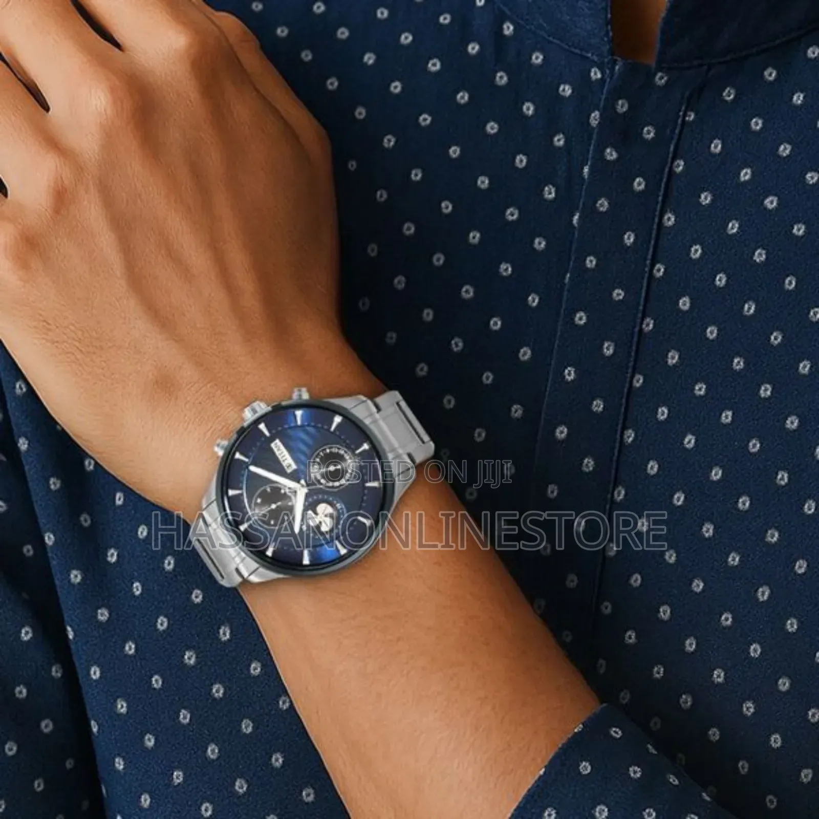 Titan Maritime Blue Dial Quartz Multifunction Watch for Men