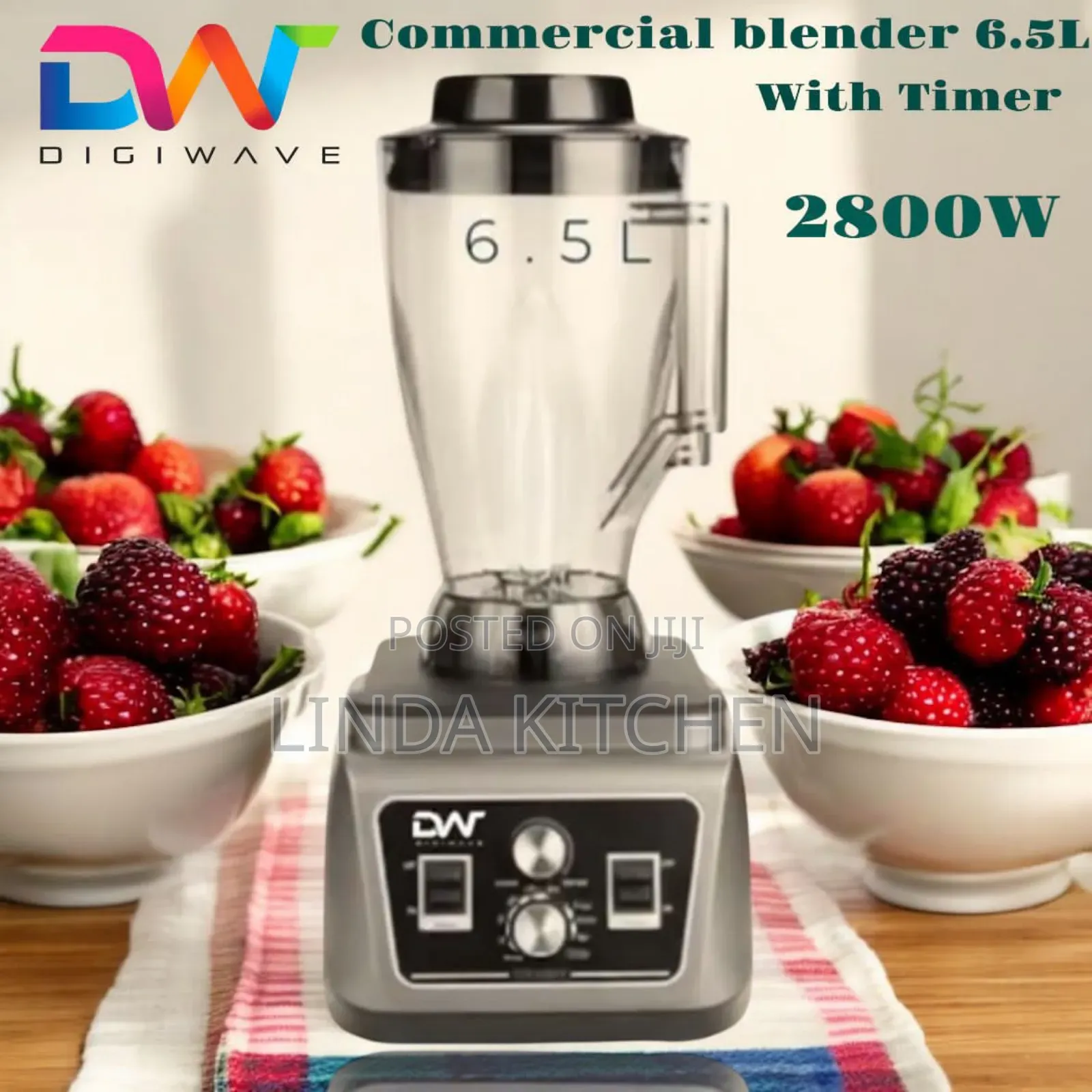 Dw Commecial Blender 6.5lts With Timer