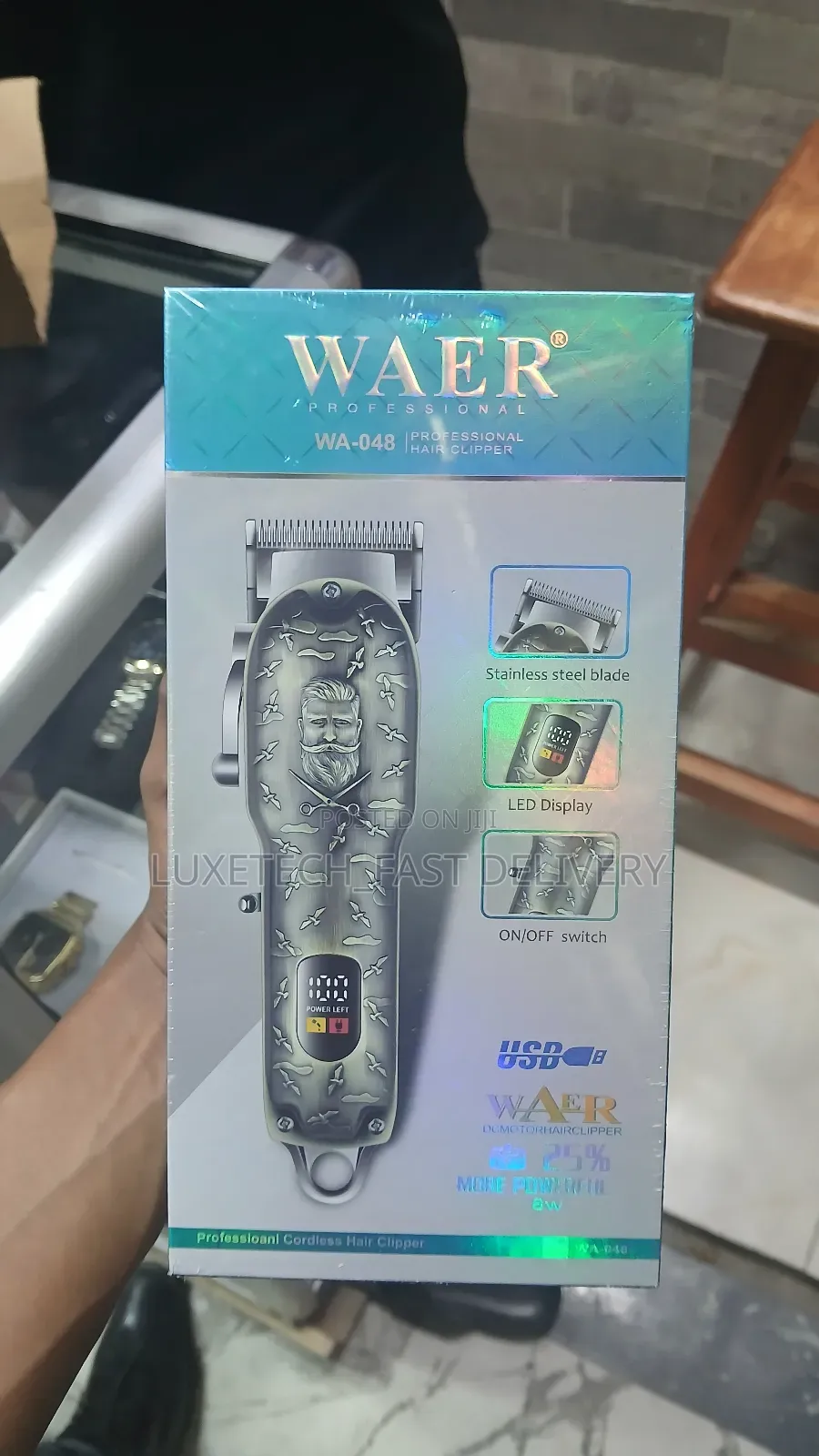 Waer Professional Cordless Hair Clipper Wa-048