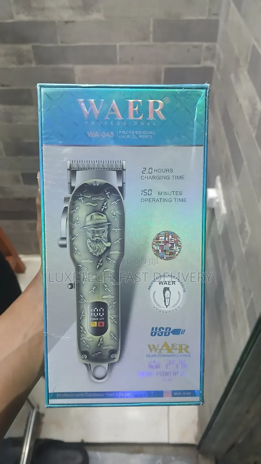 Waer Professional Rechargeable Hair Clipper Wa-048