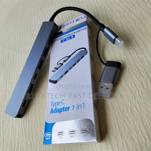 7-Port Usb-C Hub Type-C to Usb 3.0 Dock Adapter