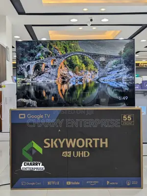 Skyworth Smart Uhd Tv 55 Inch Google Tv Netflix, Youtube