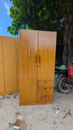 Wardrobe Milango Miwili Rangi Niya Kuchorea