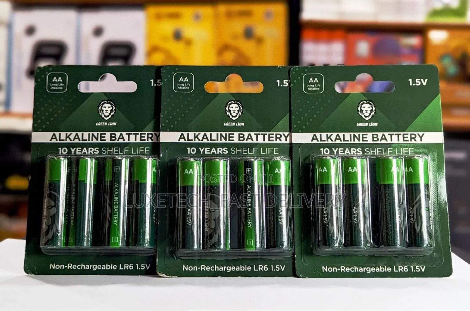 Original Green Lion Alkaline Aa Batteries Non-Rechargeable