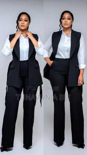Quality Suit Ladies / Black  and Dark Blue Colour