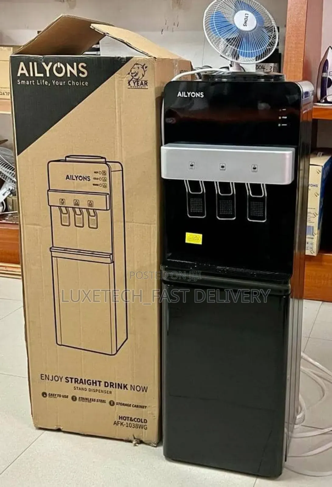 Ailyons 3 Taps Hot and Cold Water Dispenser Afk-1038wg