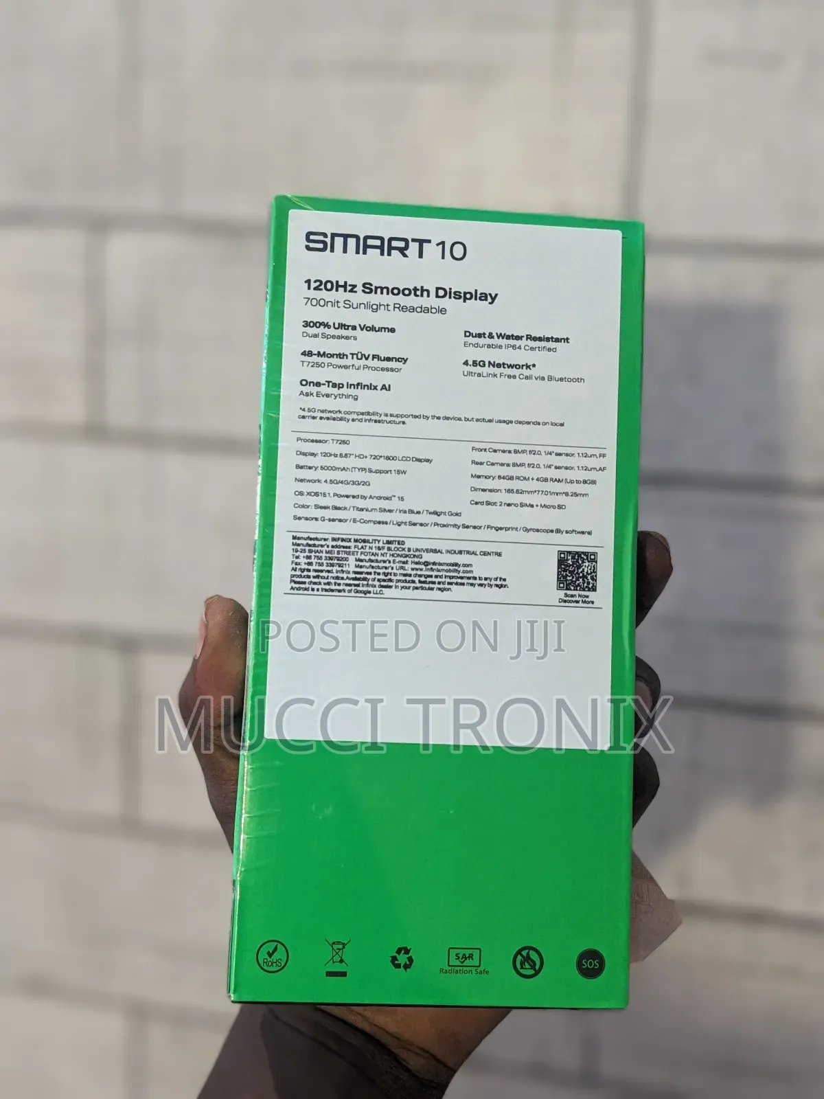 New Infinix Smart 10 128 GB Black