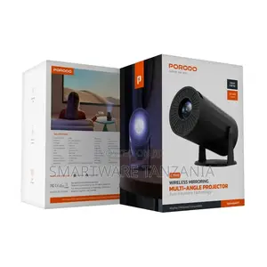 Porodo Wireless Mirroring Multi-Angle Projector - Black