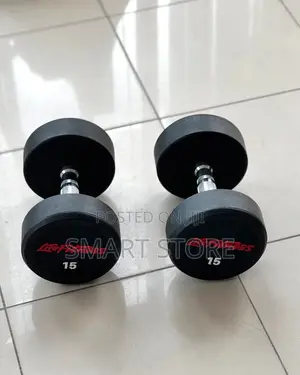 15kg Rubber Dumbbell